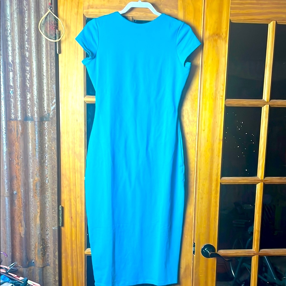 Elegant Deep Blue-Green Dress
